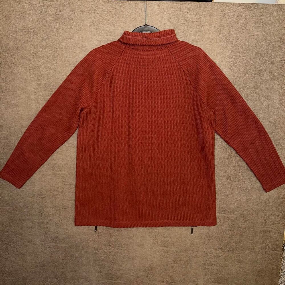 L.L. Bean Signature Waffle Knit Turtleneck Sweater - Picture 7 of 8